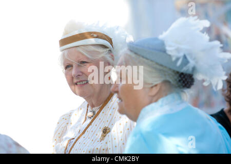 20 agosto 2012. Llandrindod Wells, Wales, Regno Unito. I partecipanti prendono parte al primo Best vestito Costume evento durante il Festival Vittoriano settimana. Photo credit: Graham M. Lawrence/Alamy Live News. Foto Stock