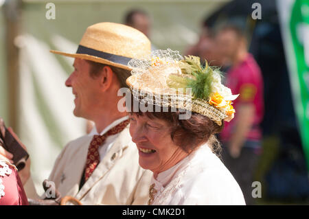 20 agosto 2012. Llandrindod Wells, Wales, Regno Unito. I partecipanti prendono parte al primo Best vestito Costume evento durante il Festival Vittoriano settimana. Photo credit: Graham M. Lawrence/Alamy Live News. Foto Stock