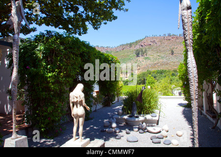 Grand Provence Manor House courtyard , Franschhoek - Africa del Sud Foto Stock