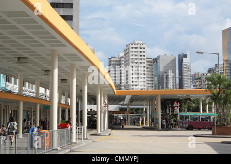 Il terminal degli autobus di Hong Kong. Foto Stock