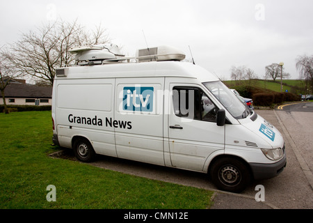 Uplink ITV Granada News & TV di confine Foto Stock