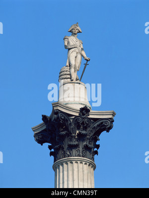 NELSON DELLA STATUA, vicino Nelson'S COLONNA, Trafalgar Square, Londra, Gran Bretagna Foto Stock