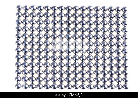 Perle argento fatta di un magnete Foto Stock