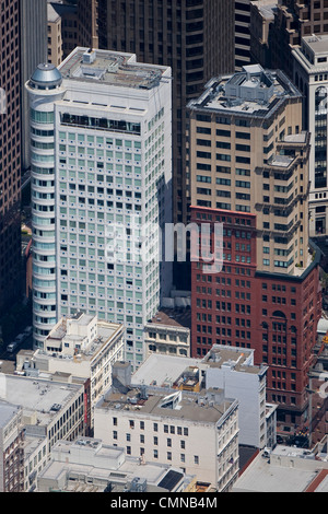Fotografia aerea 88 Kearney Street,690 Market Street grattacieli di San Francisco Foto Stock