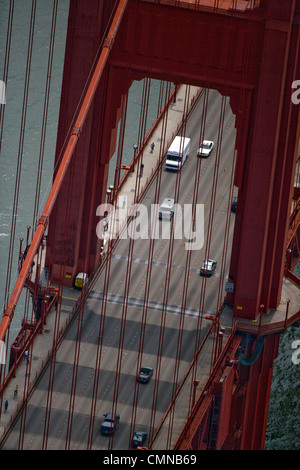 Fotografia aerea Golden Gate Bridge di San Francisco, California Foto Stock