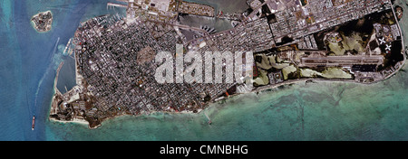 Mappa foto aeree di Key West, Florida Foto Stock