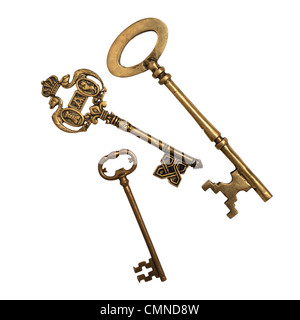 Ornate di vecchie chiavi Foto Stock