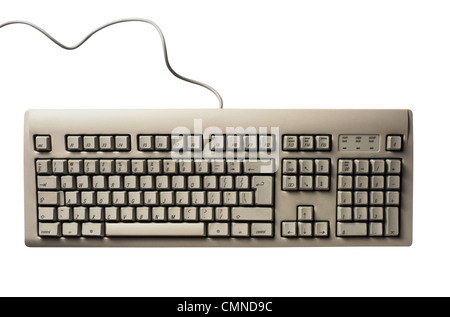 Tastiera isolati su sfondo bianco Foto Stock