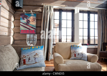 Cibi e bevande, camere e sincera ospitalità proprio sulle piste: Hovden Alpine lodge in Hovden,, Setesdal, Norvegia Foto Stock