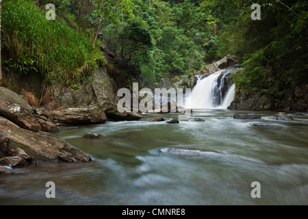 A cascata Cascate di Cristallo - un popolare piscina di acqua dolce foro vicino a Cairns, Queensland, Australia Foto Stock