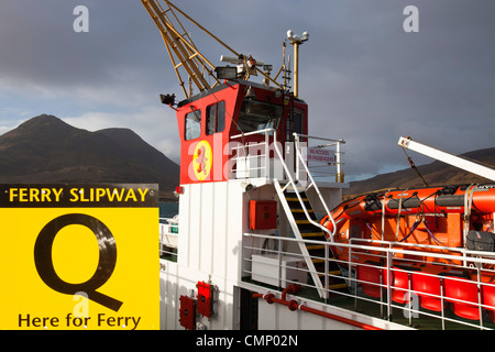 Il traghetto Raasay a vela tra Raasay e l'Isola di Skye in Scozia, Regno Unito. Foto Stock