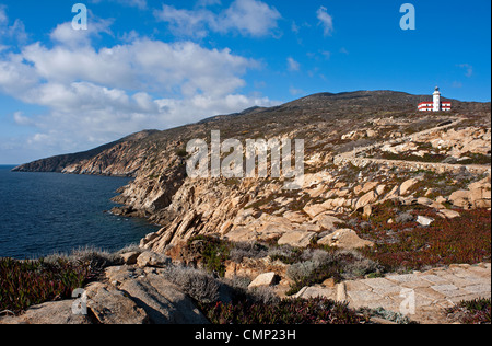 Punta di Capel Rosso e Cala Schizzatoio, Isola del Giglio, Grosseto, Toscana, Italia Foto Stock