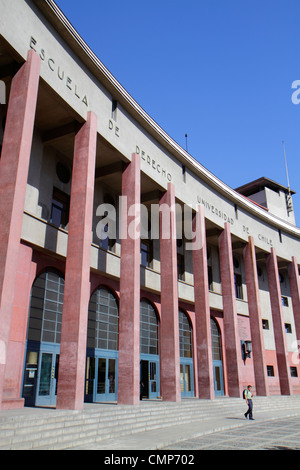 Santiago Cile,Bellavista,Pio Nono,Università del Cile,scuola di diritto,istruzione superiore,scuola di laurea,1938,edificio,esterno,colonna,colonnato,Jua Foto Stock