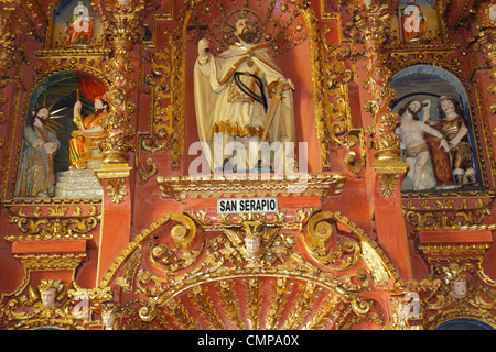 Lima Peru,Jiron de la Union,quartiere storico,Iglesia de la Merced,nostra Signora della Misericordia,Basilica,cattolica,chiesa,religione,architettura ornata,barocco,alt Foto Stock