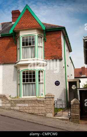 Regno Unito Galles, Swansea, 5 Cwmdonkin Road, luogo di nascita e primi home di scrittore e poeta Dylan Thomas Foto Stock