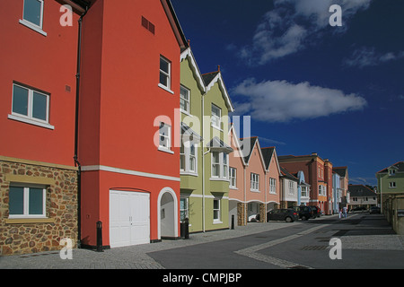 Luxury riverside appartamenti del Dart Marina in Dartmouth, Devon, Inghilterra, Regno Unito Foto Stock