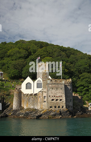 Castello di Dartmouth custodendo l ingresso del fiume Dart, Devon, Inghilterra, Regno Unito Foto Stock