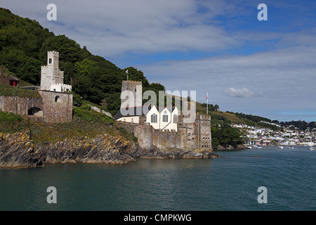 Castello di Dartmouth custodendo l ingresso del fiume Dart, Devon, Inghilterra, Regno Unito Foto Stock