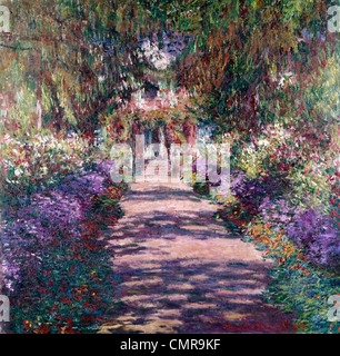 1900s 1902 percorso giardino dipinto di Claude Monet Foto Stock