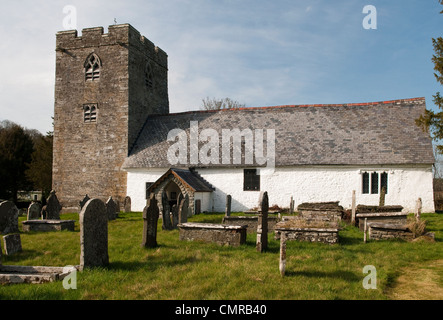 Disserth Chiesa Parrocchiale, molto di una vecchia chiesa con un interno che non è praticamente cambiato per centinaia di anni vicino a Llandrindod Wells. Foto Stock