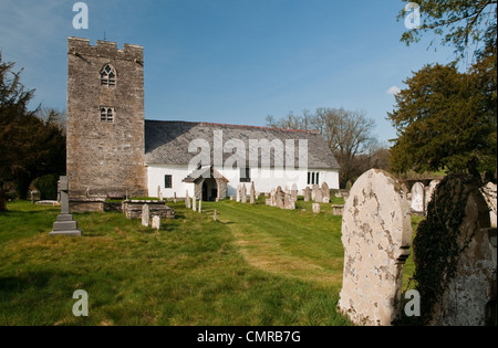 Disserth Chiesa Parrocchiale, molto di una vecchia chiesa con un interno che non è praticamente cambiato per centinaia di anni, vicino a Llandrindod Wells Foto Stock