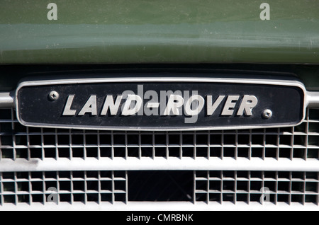 Badge su Land Rover, Londra Foto Stock