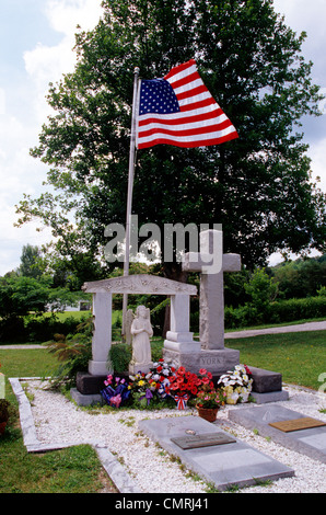 2000s grave del sergente ALVIN YORK più decorate veterano americano della prima guerra mondiale Pall Mall TENNESSEE USA Foto Stock