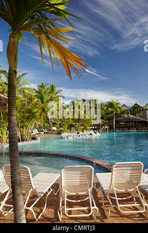 Piscina, Outrigger sulla Laguna Resort, Coral Coast, Viti Levu, Figi e Sud Pacifico Foto Stock