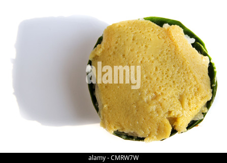 Thai dessert ,riso appiccicoso crema pasticcera Foto Stock