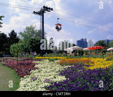 Tourismus, Sessellift, Bundesgartenschau 1991 im Westfalenpark a Dortmund, Ruhrgebiet, Renania settentrionale-Vestfalia Foto Stock