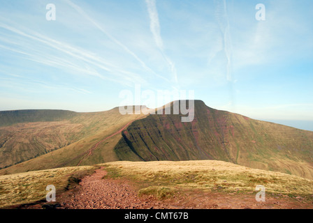 Pen y la ventola e il mais Du presi dalle piste di Y Crybyn Foto Stock