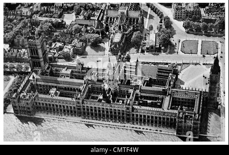 1925 Case del Parlamento Londra vista aerea Foto Stock