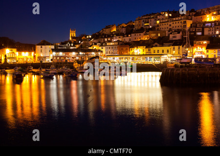 Brixham Harbour, Devon, Inghilterra, Regno Unito, Europa Foto Stock