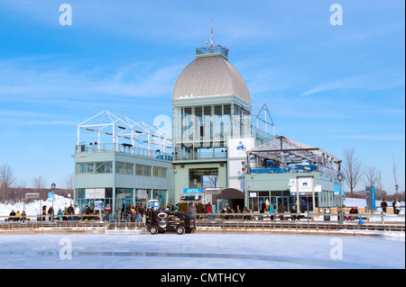 Bonsecours pavilion in inverno, la Vecchia Montreal, provincia del Québec in Canada. Foto Stock