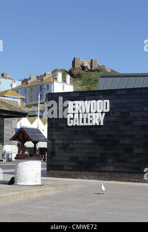 The Jerwood Art Gallery Hastings Old Town Stade East Sussex England UK GB. Ora chiamata la Galleria d'Arte Contemporanea di Hastings. Foto Stock