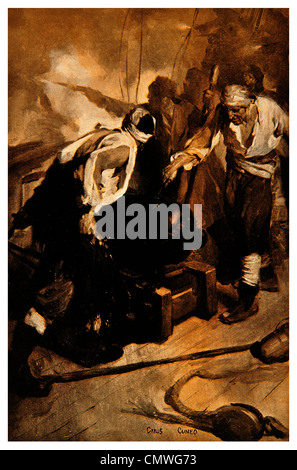 Colpo di cannone 24 batteria a pistola Foto Stock