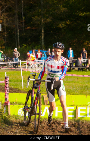 Pilota Rapha Super Cross ciclocross gara a Brockhole Windermere Lake District Foto Stock