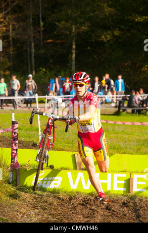 Pilota Rapha Super Cross ciclocross gara a Brockhole Windermere Lake District Foto Stock