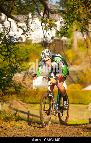 Pilota Rapha Super Cross ciclocross gara a Brockhole Windermere Lake District Foto Stock