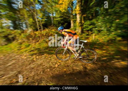 Pilota Rapha Super Cross ciclocross gara a Brockhole Windermere Lake District Foto Stock