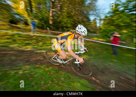 Pilota Rapha Super Cross ciclocross gara a Brockhole Windermere Lake District Foto Stock