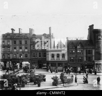 Queen Square, Wolverhampton, circa 1915. Foto Stock