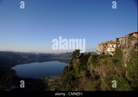 Italia, Lazio, Lago di Nemi Foto Stock