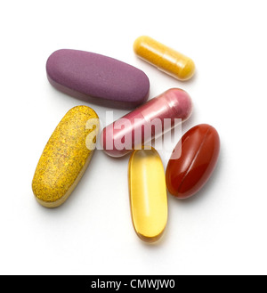 Selezione di pillole Foto Stock