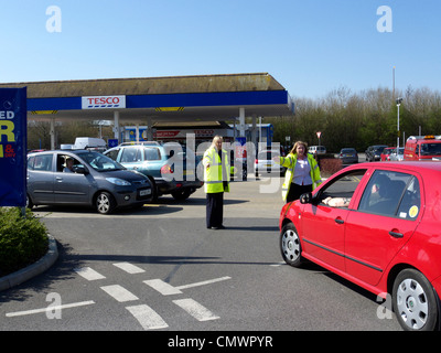 Regno Unito west sussex littlehampton un tesco della stazione di servizio Foto Stock