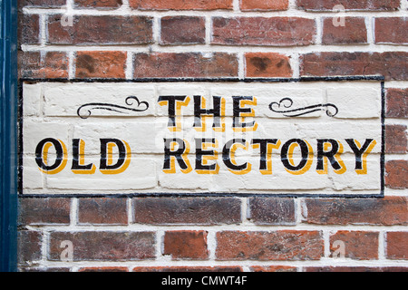 The Old Rectory House segno Canterbury Kent REGNO UNITO Foto Stock