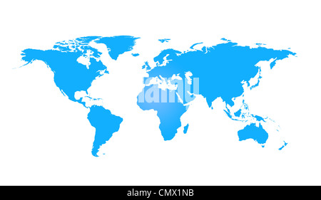 Mappa mondo illustrazione Foto Stock