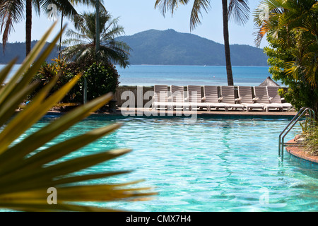 Piscina a Hamilton Island Resort. Hamilton Island, Whitsundays, Queensland, Australia Foto Stock