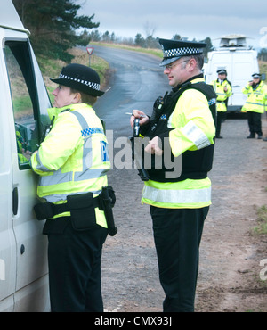 Pentola di polizia controlli sull'A1 Foto Stock