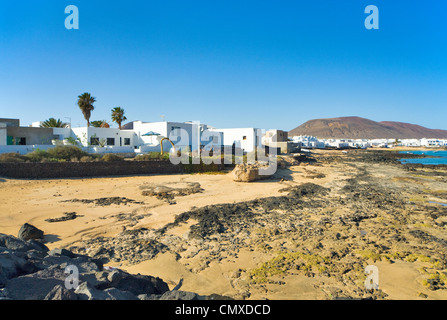 La Graciosa isola Caleta del Sebo town, Isole Canarie Spagna Foto Stock